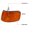 Spec-D Tuning LC-CRX90AM-RS | Spec-D Honda Crx Corner Lights - Amber (Lc-Crx90am-Rs); 1990-1991 Alternate Image 6