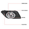 Spec-D Tuning lf-rge14coem-hz | SPEC-D Tuning Nissan Rogue Fog Lights With Clear Lens; 2014-2022 Alternate Image 8