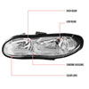 Spec-D Tuning LH-CMR98-RS | Camaro Crystal Housing Headlights Chrome; 1998-2002 Alternate Image 7