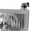 Spec-D Tuning LH-ECON92-RS | Ford Econoline Euro Headlight Chrome Housing With Led; 1992-2006 Alternate Image 4