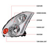 Spec-D Tuning lh-g35032-abm | SPEC-D Tuning Infiniti G35 OE Style Headlight For 2 Door Models With Factory Xenon Chrome; 2003-2005 Alternate Image 7