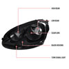 Spec-D Tuning LH-GLF05JM-RS | Volkswagen Golf Euro Headlight Black Housing; 2005-2010 Alternate Image 8