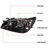 Spec-D Tuning lh-is30001jm-rs | SPEC-D Tuning Lexus IS300 Euro Headlights Black; 2001-2005 Alternate Image 5