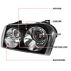 Spec-D Tuning LHP-30005JM-TM | Chrysler 300 Projector Headlight Black, Not Compatible With Factory Hid; 2005-2010 Alternate Image 5