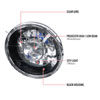 Spec-D Tuning LHP-7RNDJM | All All 7 Inch Projector Headlights Round With H4 Bulb Black, All Alternate Image 6