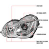 Spec-D Tuning lhp-bw20301-tm | SPEC-D Tuning Mercedes C-Class Projector Headlights - Chrome For Factory Halogen Model; 2001-2007 Alternate Image 7