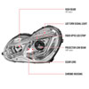 Spec-D Tuning lhp-bw20301-tm | SPEC-D Tuning Mercedes C-Class Projector Headlights - Chrome For Factory Halogen Model; 2001-2007 Alternate Image 8