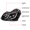 Spec-D Tuning lhp-bw20301bk-tm | SPEC-D Tuning Mercedes C-Class Projector Headlights - Glossy Black For Factory Halogen Model; 2001-2007 Alternate Image 8