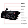 Spec-D Tuning LHP-CHG05G-TM | Dodge Charger Projector Headlight Gloss Black Housing Smoke Lens; 2005-2010 Alternate Image 7