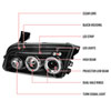 Spec-D Tuning LHP-CHG05JM-TM | Dodge Charger Halo Led Projector Black; 2005-2010 Alternate Image 7