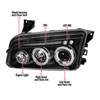 Spec-D Tuning LHP-CHG05JM-TM | Dodge Charger Halo Led Projector Black; 2005-2010 Alternate Image 10