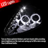 Spec-D Tuning LHP-ELP00-RS | Mitsubishi Eclipse Led Halo Projector Headlight Chrome Housing; 2000-2005 Alternate Image 1