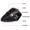 Spec-D Tuning LHP-ELP00JM-RS | Mitsubishi Eclipse Led Halo Projector Headlight Black Housing; 2000-2005 Alternate Image 7