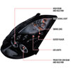 Spec-D Tuning LHP-G35032G-TM | Infiniti G35 Projector Headlight Gloss Black Housing Smoke Lens Compatible With Factory Hid; 2003-2005 Alternate Image 7