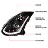 Spec-D Tuning lhp-g35032jm-sq-rs | SPEC-D Tuning Infiniti G35 Projector Headlight With Sequential Signal For 2 Door Models With Factory Xenon Black; 2003-2005 Alternate Image 8