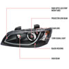 Spec-D Tuning LHP-G808JM-TM | Pontiac G8 Projector Headlight - Black; 2008-2009 Alternate Image 6