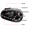 Spec-D Tuning LHP-GLF99JM-8-TM | Volkswagen Golf R8 Style Halo Led Projector Black; 1999-2005 Alternate Image 7