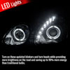 Spec-D Tuning LHP-GS30098-RS | Lexus Gs300 Halo Projector Headlight Chrome - Not Compatible With Factory Xenon; 1998-2005 Alternate Image 1