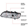 Spec-D Tuning LHP-X500-TM | Bmw E53 X5 Halo Led Projector Headlight Chrome Housing; 2001-2003 Alternate Image 7