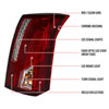 Spec-D Tuning lt-cts03rled-tm | SPEC-D Tuning Cadillac CTS LED Tail Lights Red; 2003-2007 Alternate Image 8