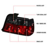 Spec-D Tuning LT-E364RG-APC | Bmw E36 3 Series Altezza Tail Light Red Smoke 4 Door; 1992-1998 Alternate Image 6