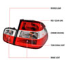 Spec-D Tuning LT-E464RPW-APC | Bmw E46 3 Series Altezza Tail Light Red Clear 4 Door; 1999-2001 Alternate Image 6