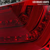 Spec-D Tuning LT-E6004RLED-TM | Bmw E60 5 Series Red Clear Led Tail Lights; 2004-2007 Alternate Image 2