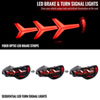 Spec-D Tuning lt-frs12bkled-lb-tm | SPEC-D Tuning Scion FR-S Subaru Brz Lambo Style Sequential LED Tail Light With Glossy Black Housing & Clear Lens; 2012-2016 Alternate Image 1