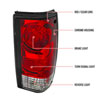 Spec-D Tuning LT-S1082RPW-APC | Chevrolet S10 Tail Lights - Red Clear; 1982-1993 Alternate Image 6