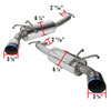 Spec-D Tuning mfcat2-cmr10t-sd | SPEC-D Tuning Chevrolet Camaro Catback Exhaust System With Burnt Tip; 2010-2015 Alternate Image 1