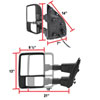 Spec-D Tuning rmx-f25008led-m-fs | SPEC-D Tuning Ford F250 Towing Mirrors - Manual Led; 2008-2010 Alternate Image 2