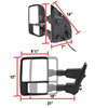 Spec-D Tuning rmx-f25008ledh-p-fs | SPEC-D Tuning Ford F250 Towing Mirrors - Power Heated Led; 2008-2018 Alternate Image 2