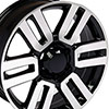 OE Wheels ty10-20070-6550-15mb | 20 Replica Wheel TY10 4Runner Rim 20x7 Black Machd Wheel Toyota 4Runner 1996-2022; 1996-2022 Alternate Image 1