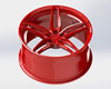 Vivid Racing vrf-d10-a90-grd | VR Forged D10 Wheel Package Toyota Supra MK5 20x9.5 20x11 Gloss Red; 2002-2021 Alternate Image 4