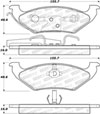 Stoptech 308.06620 | StopTech Street Brake Pads Ford Grand Marquis, Rear; 1991-1995 Alternate Image 1