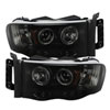 SPYDER 5078384 | Spyder Dodge Ram 1500 / Ram 1500 2500/3500 Projector Headlights - LED Halo - LED Black Smoke - (PRO-YD-DR02-HL-BSM); 2002-2005 Alternate Image 1