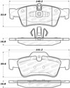 Stoptech 308.11220 | StopTech Street Brake Pads Mercedes-Benz GL450, Rear; 2007-2012 Alternate Image 1