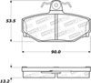 Stoptech 308.03910 | StopTech Street Brake Pads Volvo S70 To Ch# 596635, Rear; 1999-2000 Alternate Image 1