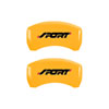 MGP 10229SSP1YL | 4 Caliper Covers Engraved Front & Rear No bolts/Sport Yellow finish black ch; 2019-2019 Alternate Image 3