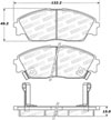 Stoptech 308.03730 | StopTech Street Brake Pads Honda CRX, Front; 1990-1991 Alternate Image 1