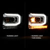 ANZO 111486 | 2016-2019 Gmc Sierra 1500 Projector Headlight Plank Style Chrome w/ Sequential Amber Signal; 2016-2019 Alternate Image 6