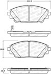 Stoptech 308.17280 | StopTech Street Brake Pads Mazda CX-3 To VIN# 170307, Front; 2017-2017 Alternate Image 2