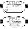 EBC ud2042 | 2017+ Mazda 3 2.0L Ultimax2 Rear Brake Pads Alternate Image 2