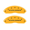 MGP 10041SXPLYL | 4 Caliper Covers Engraved Front & Rear Explorer Yellow Finish Black Char 2006 Ford Explorer; 2006-2010 Alternate Image 3