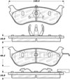 Stoptech 308.06740 | StopTech Street Brake Pads Mercury Grand Marquis Steel Piston, Rear; 1996-2002 Alternate Image 1