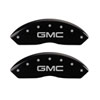 MGP 34209SGMCBK | 4 Caliper Covers Engraved Front & Rear GMC Black finish silver ch; 2015-2020 Alternate Image 1