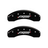 MGP 10119SSPOBK | 4 Caliper Covers Engraved Front & Rear SPORT Black finish silver ch; 2011-2014 Alternate Image 2