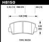 Hawk Performance HB150E.555 | Hawk 79-84 Mazda B2000 / 70-74 RX-2 / 74-78 RX-4 / 79-85 RX-7 Blue 9012 Front Race Brake Pads; 1979-1984 Alternate Image 1