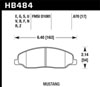 Hawk Performance HB484N.670 | Hawk 05-10 Ford Mustang GT & V6 / 07-08 Shelby GT HP+ Street Front Brake Pads; 2005-2010 Alternate Image 1