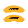 MGP 10119SSP1YL | 4 Caliper Covers Engraved Front & Rear No bolts/Sport Yellow finish black ch; 2011-2014 Alternate Image 2